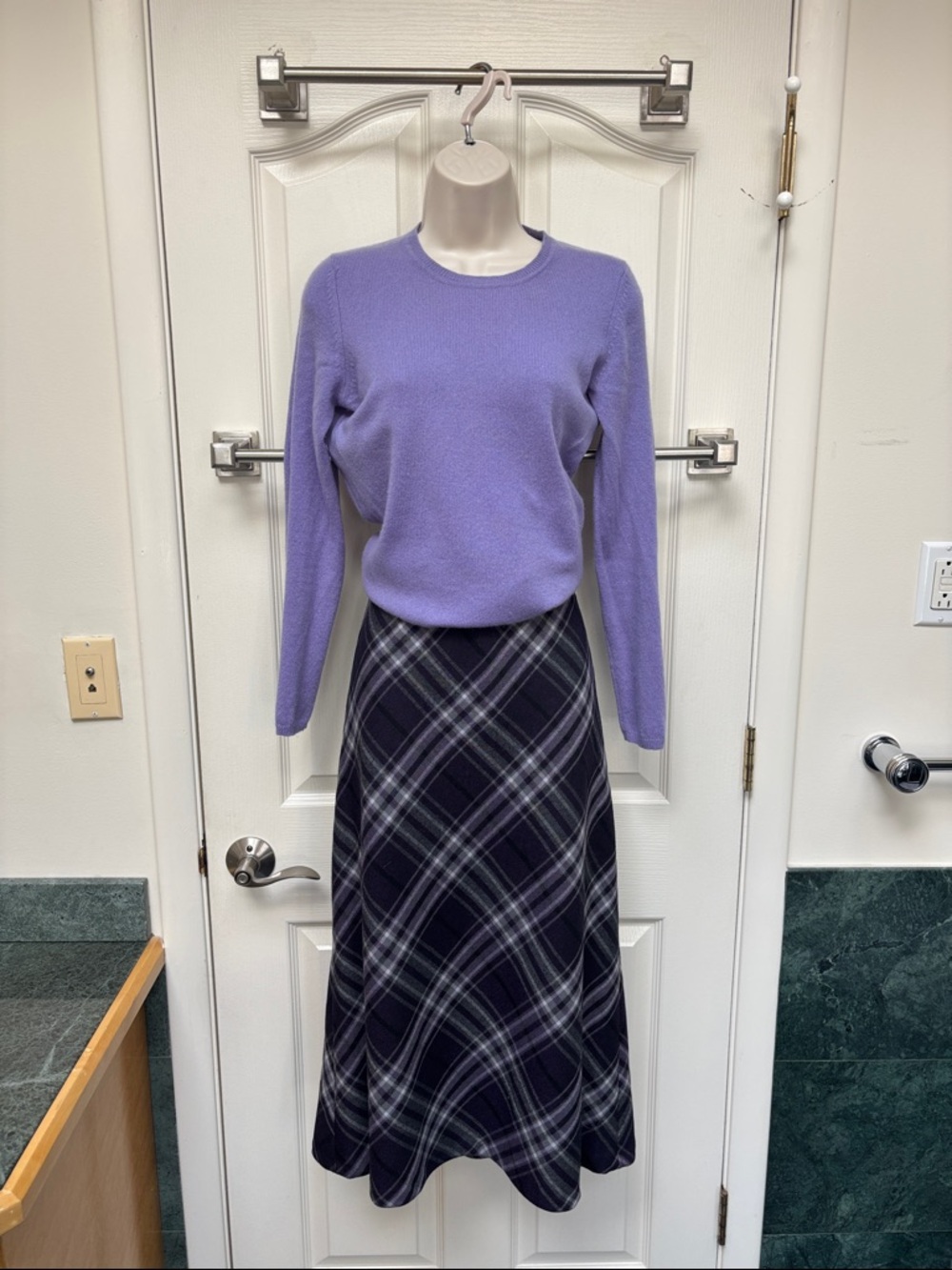 Talbots A-line midi skirt